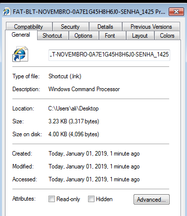 Malicious link file