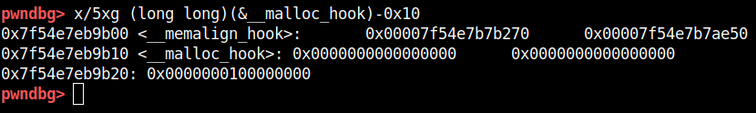 Memory content around __malloc_hook
